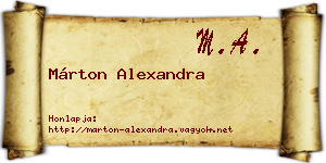 Márton Alexandra névjegykártya