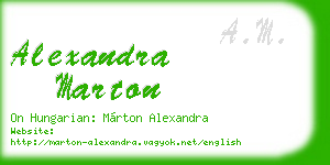 alexandra marton business card